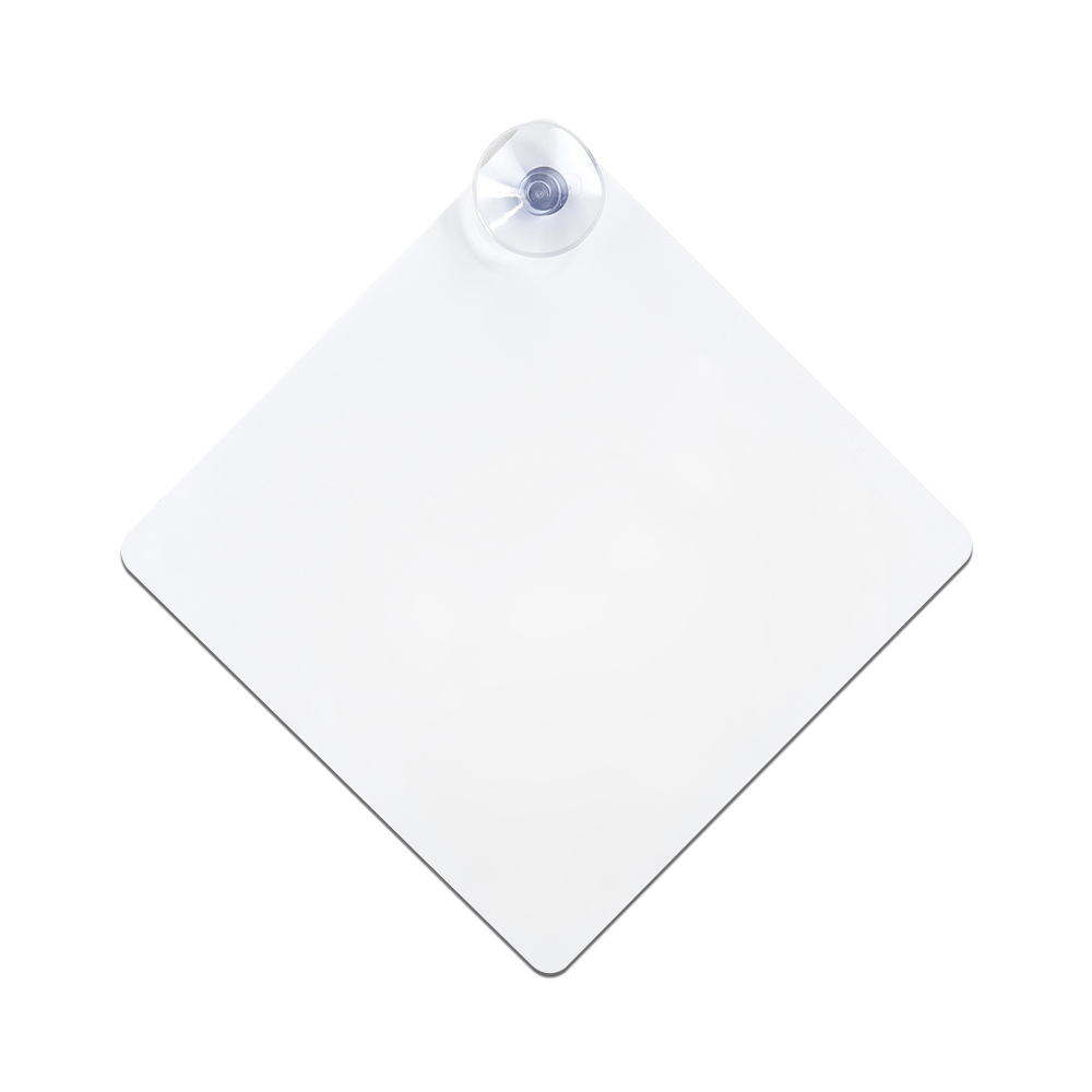 Sublimation Blank Car Window Sign  - Customizable Heat Transfer Aluminum Car Interior Reminder Sign - Includes Suction Cup for Easy Mounting