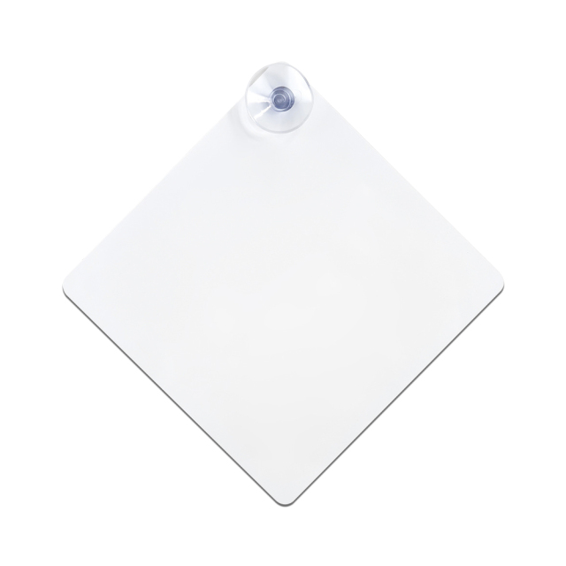 Sublimation Blank Car Window Sign  - Customizable Heat Transfer Aluminum Car Interior Reminder Sign - Includes Suction Cup for Easy Mounting