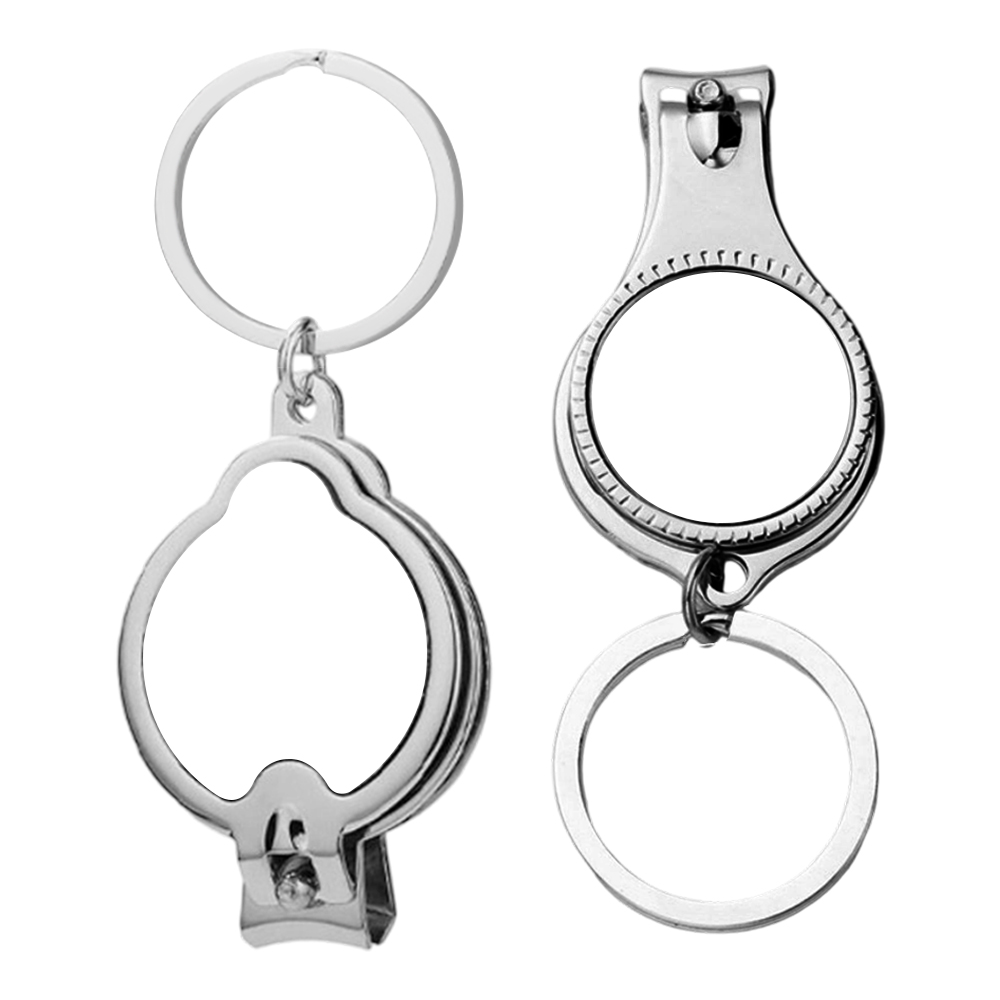 Sublimation Multifunctional Zinc Alloy Keychain Custom Metal Keyring - Nail Clipper & Metal Bottle Opener Combo