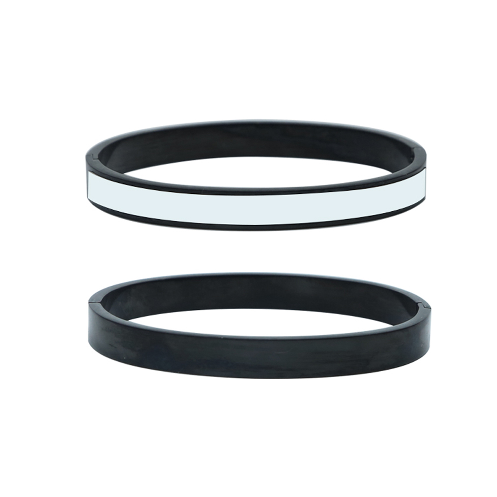 Sublimation Blank Metal Bracelet - PU Leather Panel for Printing, Open & Closed Styles Jewelry for Girls and Women