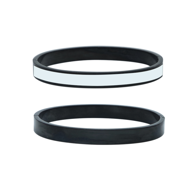 Sublimation Blank Metal Bracelet - PU Leather Panel for Printing, Open & Closed Styles Jewelry for Girls and Women