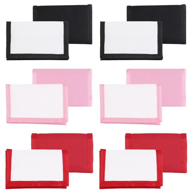 Sublimation Foldable Wallet Polyester Wallet Blank DIY Wallet Custom Printing Creative Gift Promotional for Men and Women