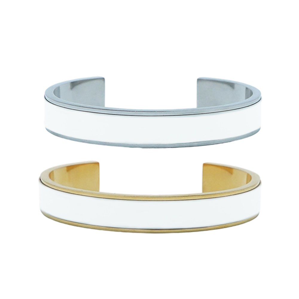 Sublimation Blank Metal Bracelet - PU Leather Panel for Printing, Open & Closed Styles Jewelry for Girls and Women