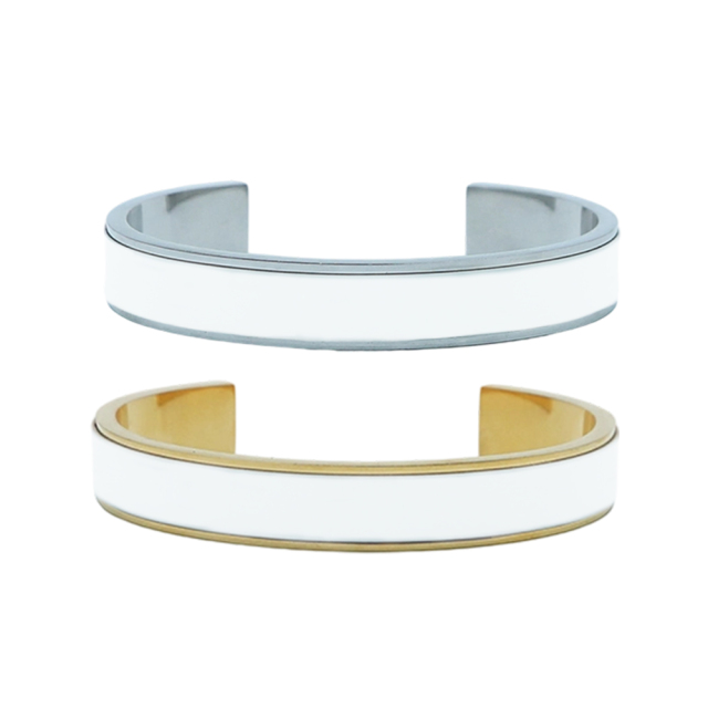 Sublimation Blank Metal Bracelet - PU Leather Panel for Printing, Open & Closed Styles Jewelry for Girls and Women