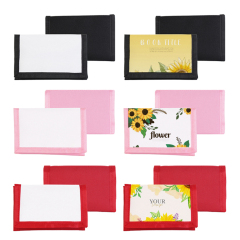 Sublimation Foldable Wallet Polyester Wallet Blank DIY Wallet Custom Printing Creative Gift Promotional for Men and Women