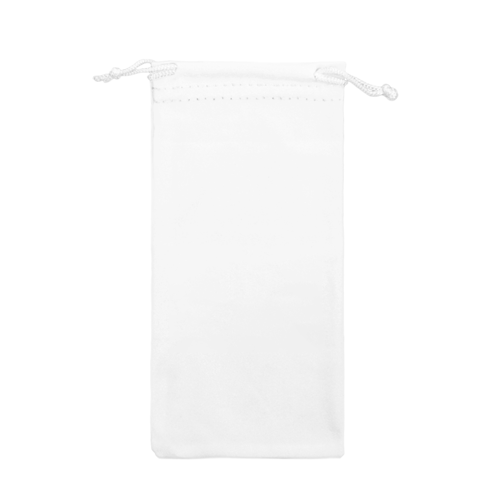 Portable Sublimation Blank Eyeglass Bag - Microfiber, Drawstring Closure - Ideal for Promotions, Ads & Creative Gifts