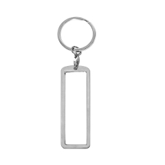 New Arrival Personalized Sublimation Blank License Plate Keychain Metal Keyring Heat Transfer Keychain Dye Double Sided Printing Keyrings