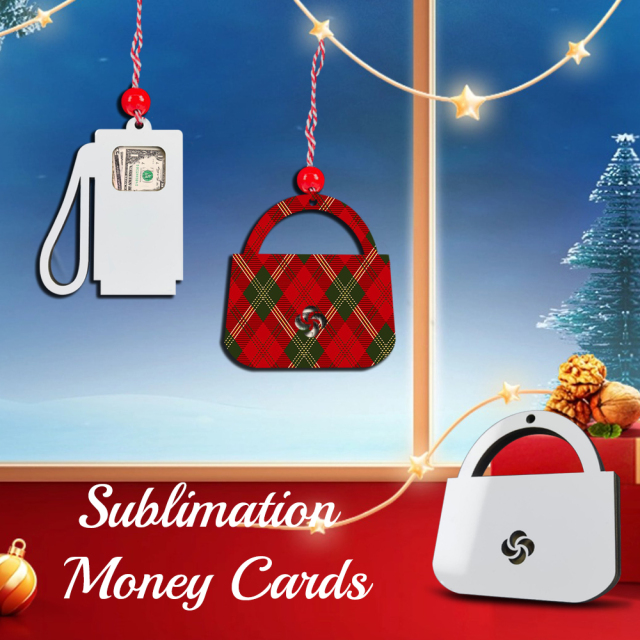 New Arrival Sublimation MDF Three-Layer Money Card Creative Gift Money Card-Oil Drum Money Card-Handbag Money Card-Pil Gun Money Card-Game Console