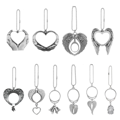 Sublimation Blank Metal Car Charms - Zinc Alloy, Multiple Styles for Custom Printing Stylish Car Ornaments Personalized Car Pendants