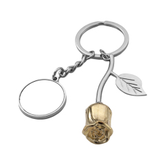 Sublimation Blank Metal Couples Keychain DIY Custom Design Printable Keyring