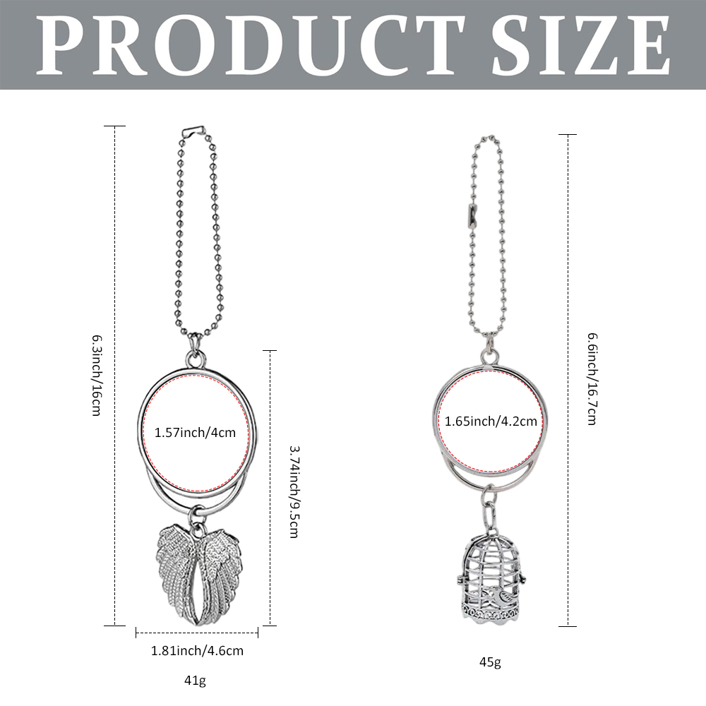 Sublimation Blank Metal Car Charms - Zinc Alloy, Multiple Styles for Custom Printing Stylish Car Ornaments Personalized Car Pendants