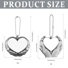 Sublimation Blank Metal Car Charms - Zinc Alloy, Multiple Styles for Custom Printing Stylish Car Ornaments Personalized Car Pendants