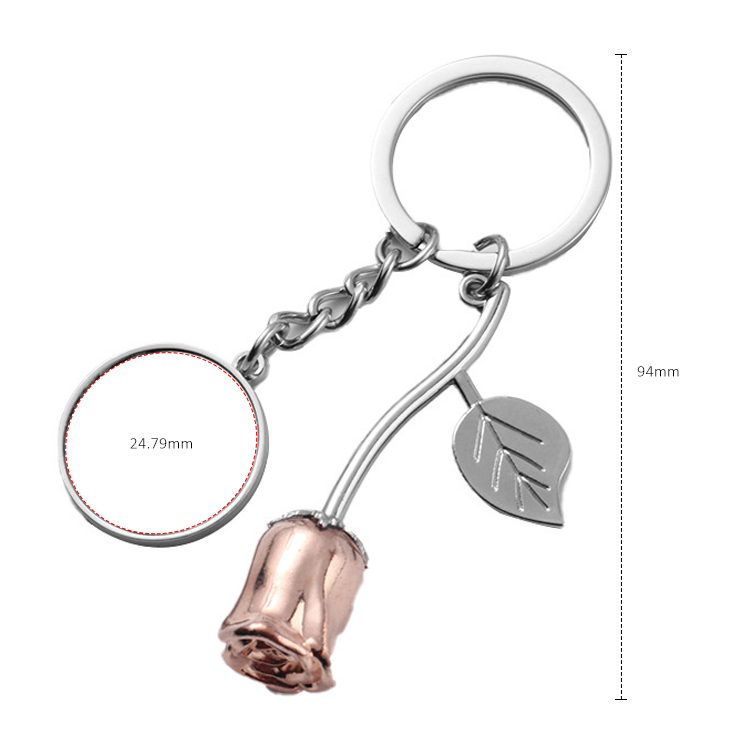 Sublimation Blank Metal Couples Keychain DIY Custom Design Printable Keyring