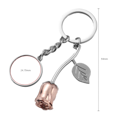 Sublimation Blank Metal Couples Keychain DIY Custom Design Printable Keyring