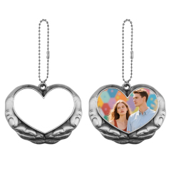 Sublimation Blank Metal Car Charms - Zinc Alloy, Multiple Styles for Custom Printing Stylish Car Ornaments Personalized Car Pendants