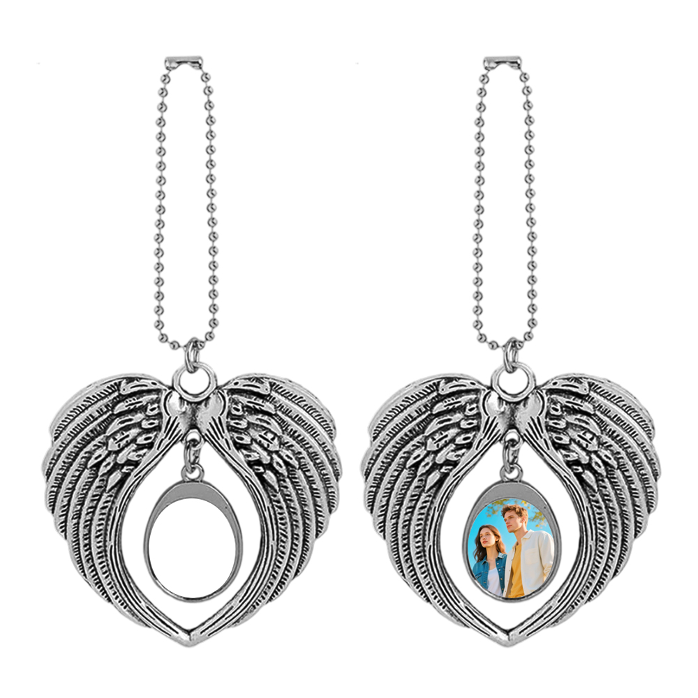 Sublimation Blank Metal Car Charms - Zinc Alloy, Multiple Styles for Custom Printing Stylish Car Ornaments Personalized Car Pendants