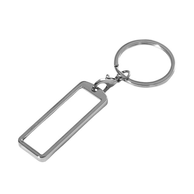 New Arrival Personalized Sublimation Blank License Plate Keychain Metal Keyring Heat Transfer Keychain Dye Double Sided Printing Keyrings