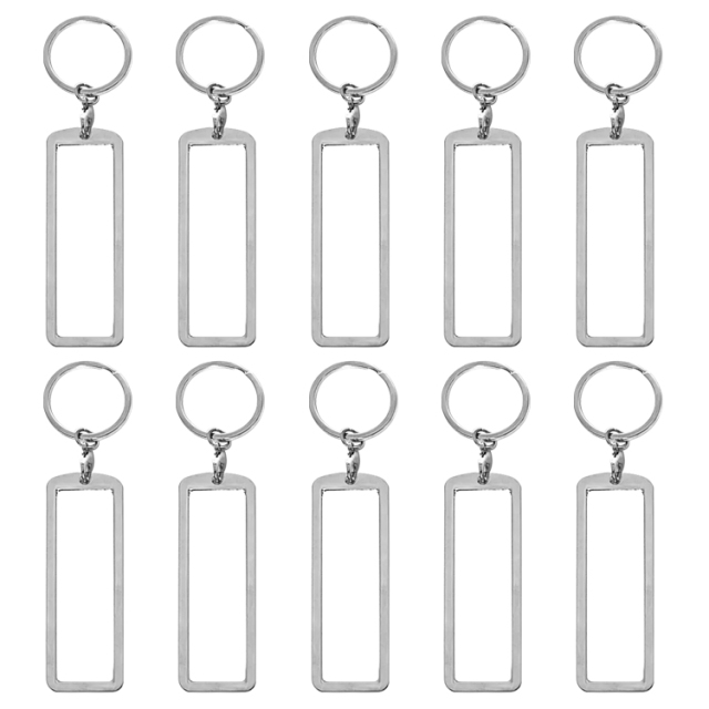 New Arrival Personalized Sublimation Blank License Plate Keychain Metal Keyring Heat Transfer Keychain Dye Double Sided Printing Keyrings