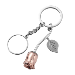Sublimation Blank Metal Couples Keychain DIY Custom Design Printable Keyring