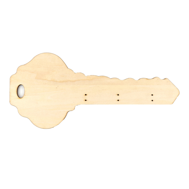 Sublimation Blank Wooden Key Rack with Hook Wood Key Holder with Hanging Hooks- Unique Key Shape & Regular Rectangle