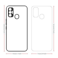 Smooth Sides!!! For Tecno Spark 7 Series Sublimation 2D TPU Silicone Phone Case Cover With Aluminum Insert