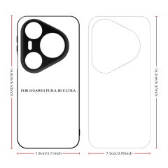For Huawei Pura 80 Series, Pura 70 Series Sublimation Blank Rubber 2D TPU Phone Case Cover with Aluminum Sheet