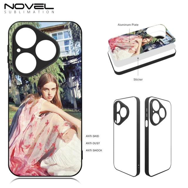 For Huawei Pura 80 Series, Pura 70 Series Sublimation Blank Rubber 2D TPU Phone Case Cover with Aluminum Sheet
