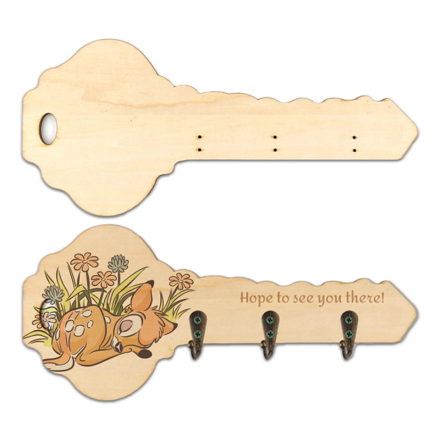 Sublimation Blank Wooden Key Rack with Hook Wood Key Holder with Hanging Hooks- Unique Key Shape & Regular Rectangle