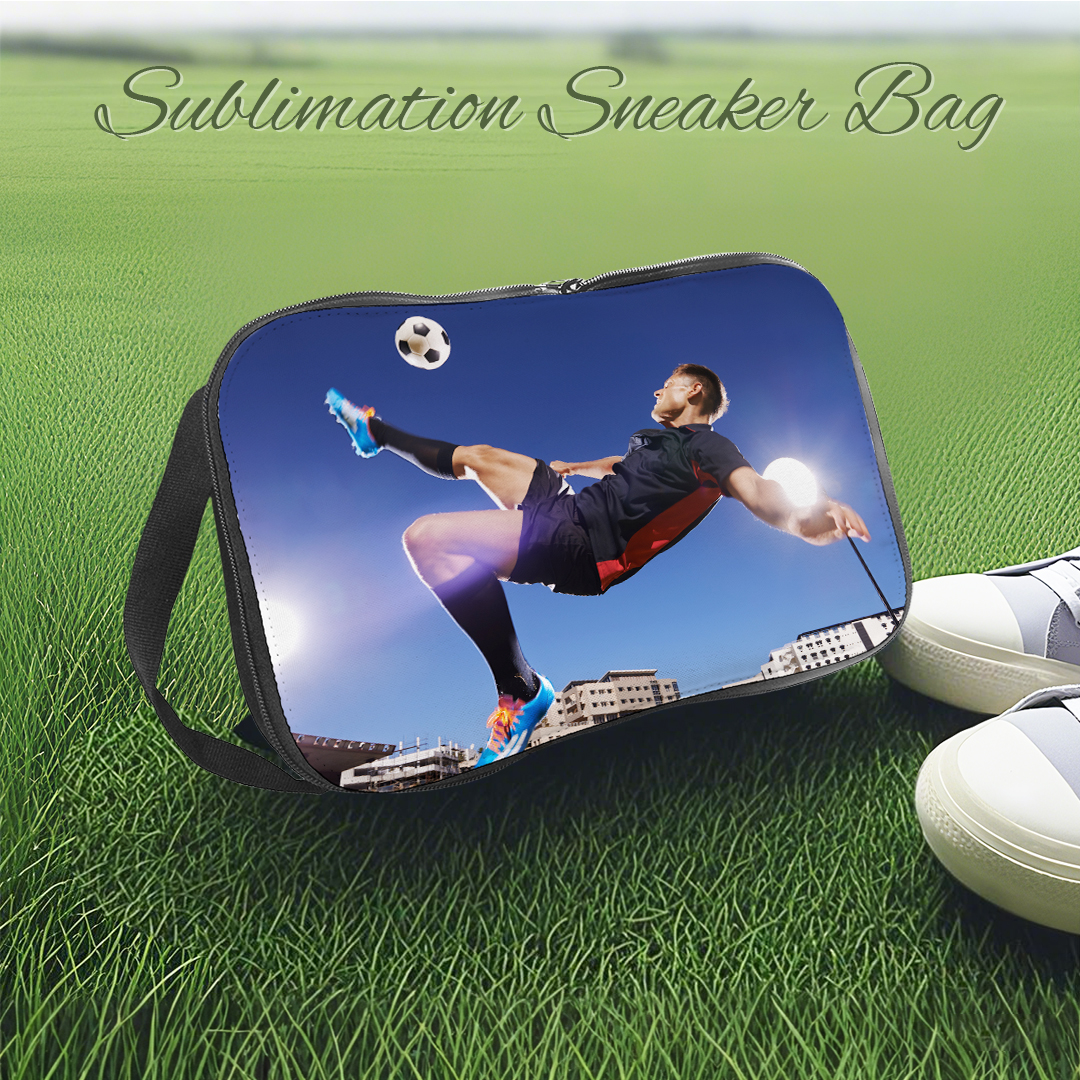 Sublimation Blank Shoe Bags with Handle - Customizable Front for DIY Patterns, Reusable Travel Storage for Shoes