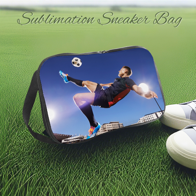 Sublimation Blank Shoe Bags with Handle - Customizable Front for DIY Patterns, Reusable Travel Storage for Shoes