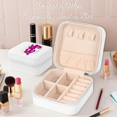 UV Printed Leather Mini Jewelry Box - Customizable Design for Wholesale & Promotional Gifts Stylish Organizer for Rings & Earrings 10*10cm Jewelry Box