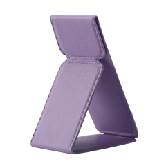 Universal Adhesive Phone Stand - Foldable Magnetic PU Leather Holder, Fits All Phone Models, 24 Colors