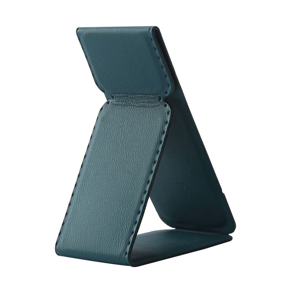 Universal Adhesive Phone Stand - Foldable Magnetic PU Leather Holder, Fits All Phone Models, 24 Colors