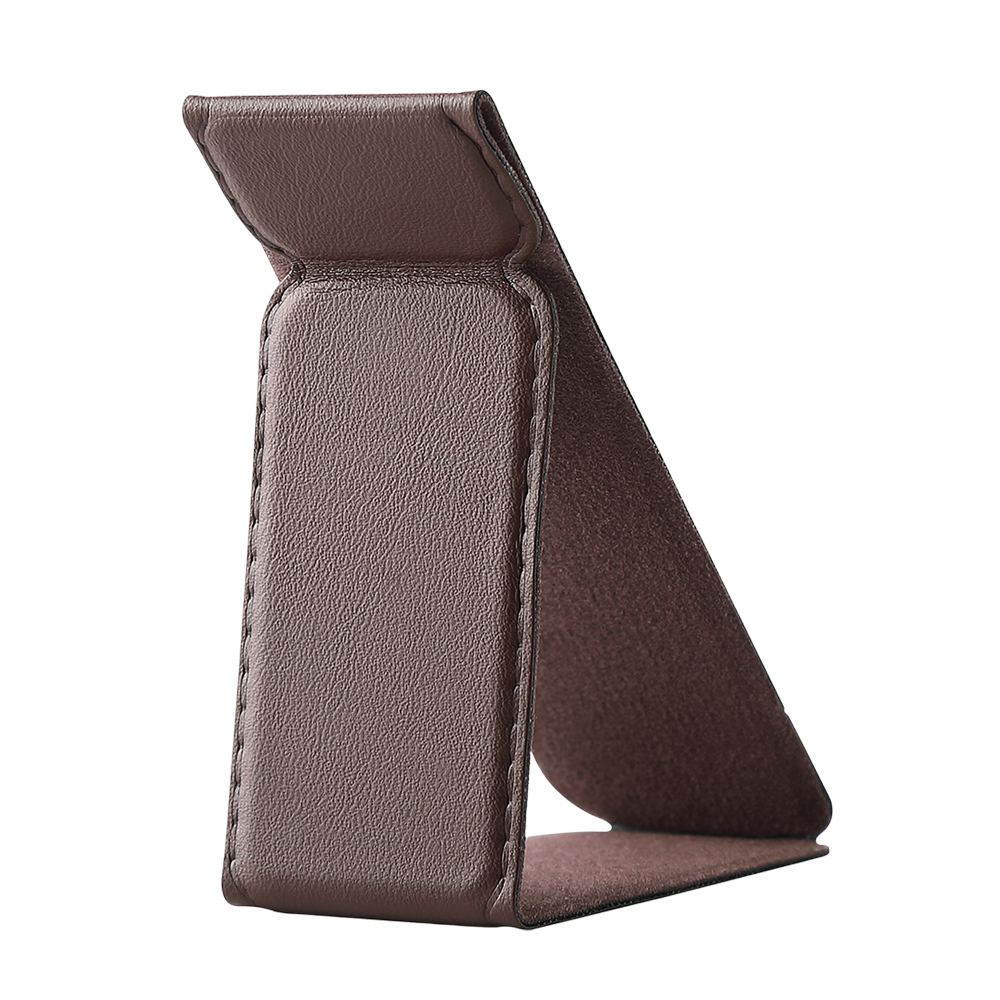 Universal Adhesive Phone Stand - Foldable Magnetic PU Leather Holder, Fits All Phone Models, 24 Colors