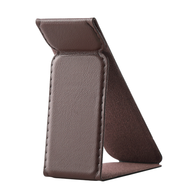 Universal Adhesive Phone Stand - Foldable Magnetic PU Leather Holder, Fits All Phone Models, 24 Colors