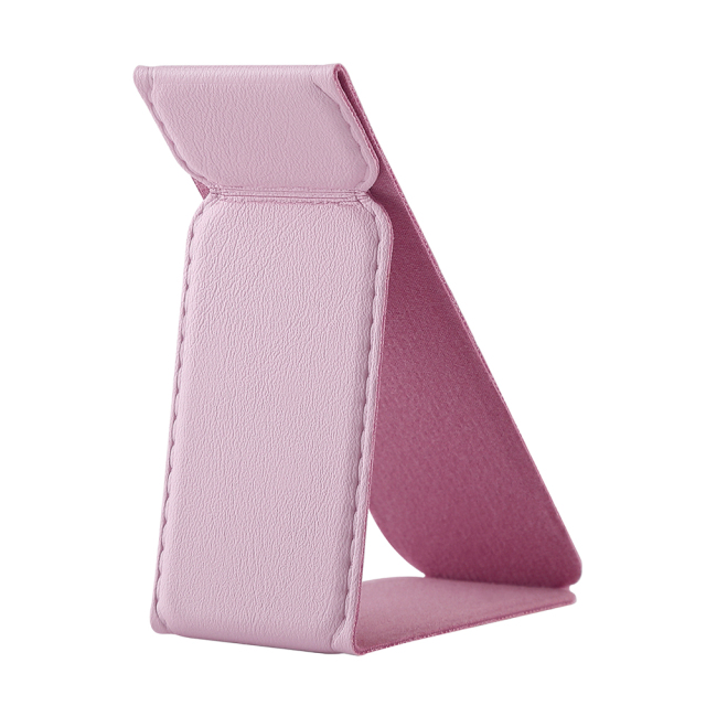 Universal Adhesive Phone Stand - Foldable Magnetic PU Leather Holder, Fits All Phone Models, 24 Colors