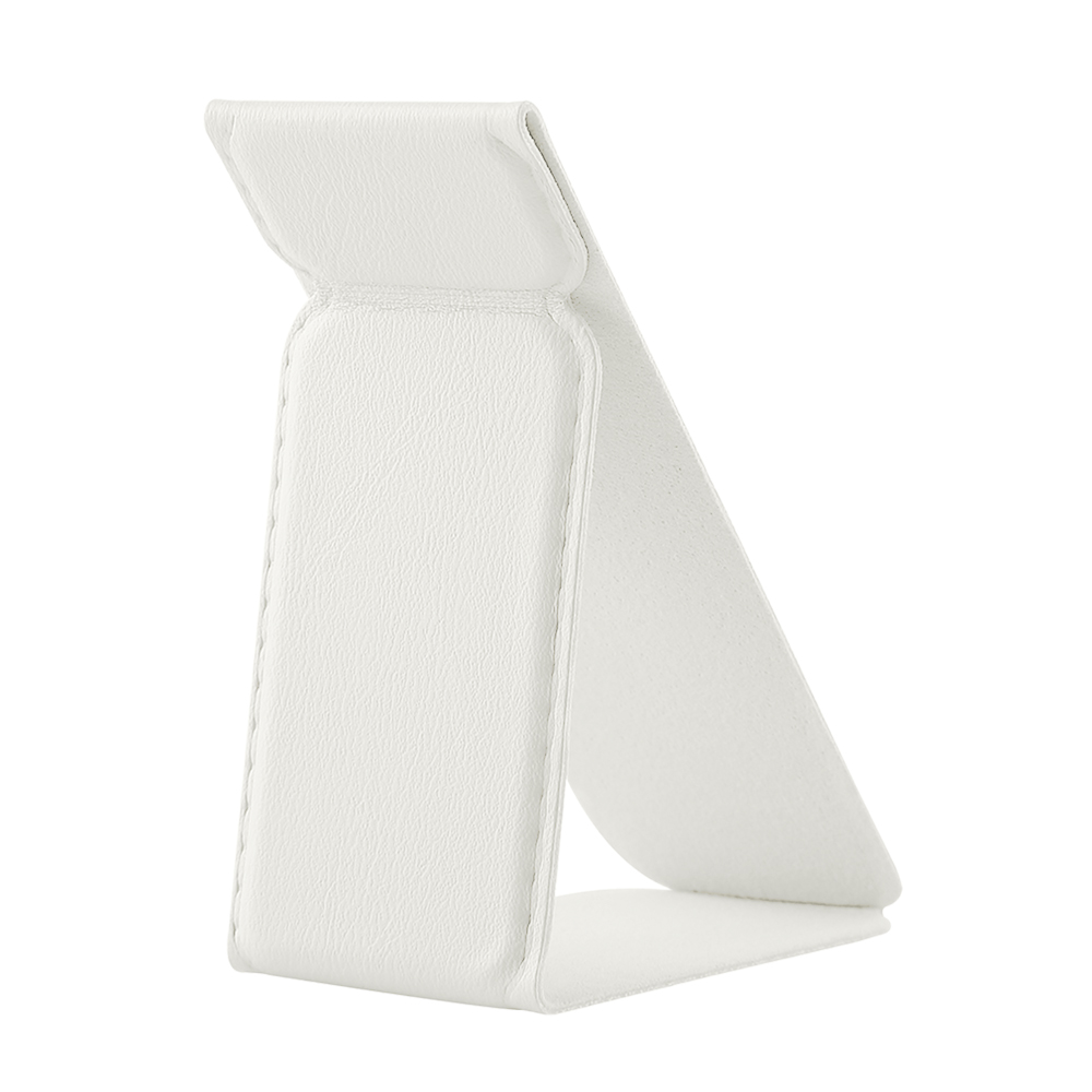 Universal Adhesive Phone Stand - Foldable Magnetic PU Leather Holder, Fits All Phone Models, 24 Colors