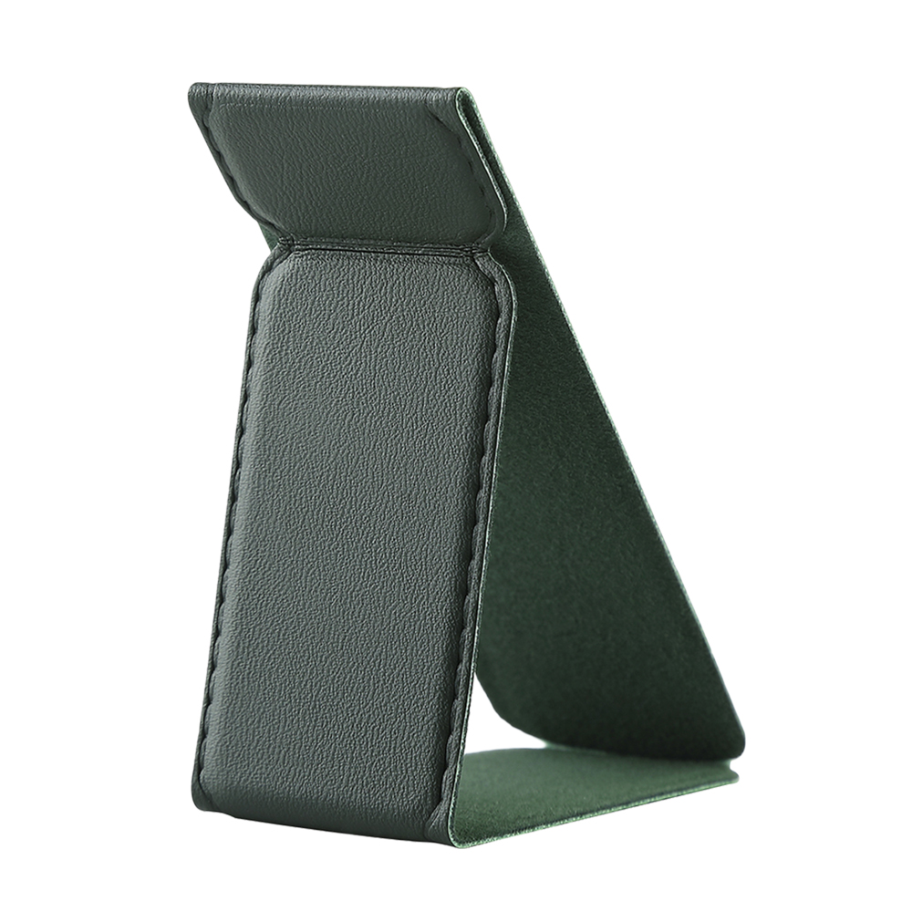 Universal Adhesive Phone Stand - Foldable Magnetic PU Leather Holder, Fits All Phone Models, 24 Colors