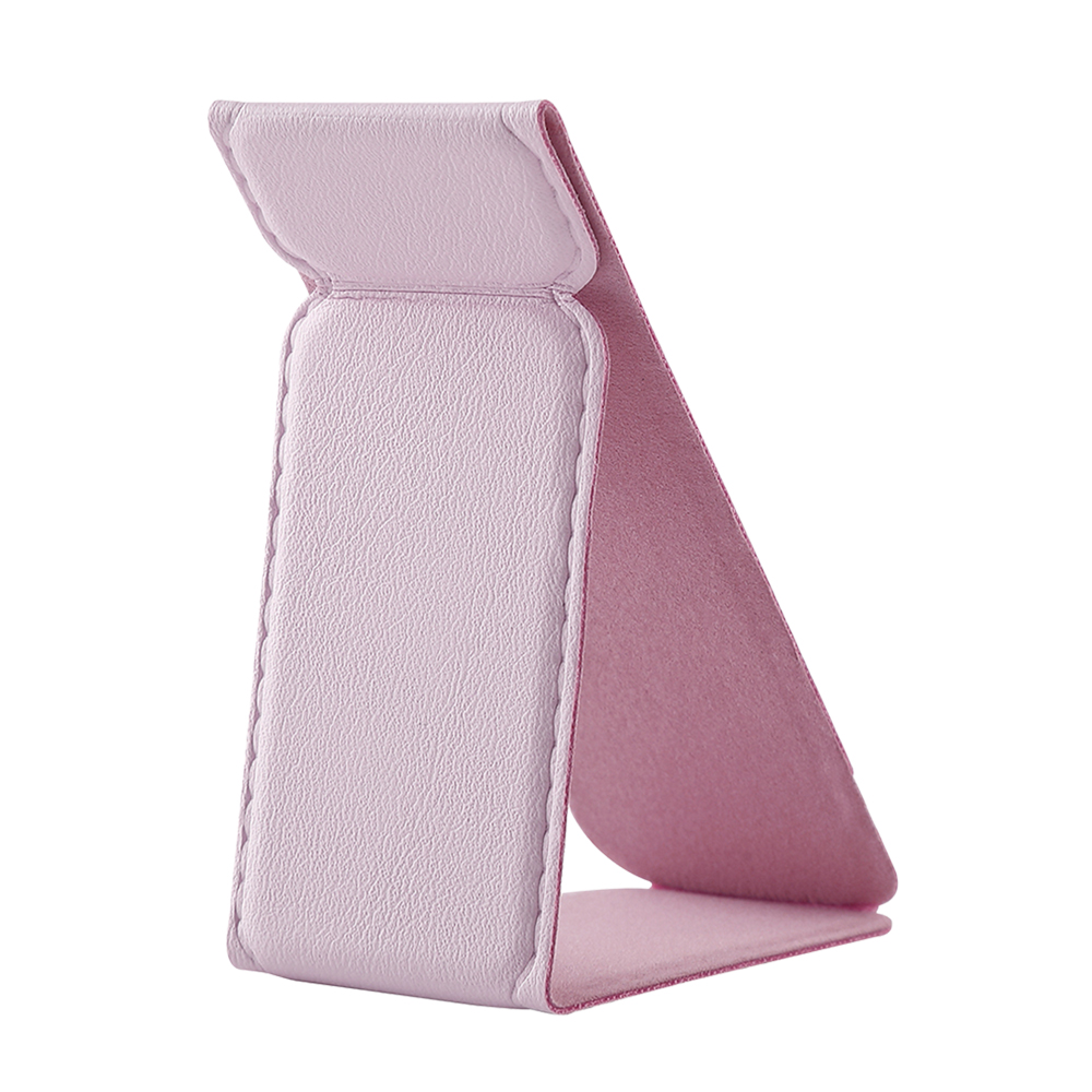 Universal Adhesive Phone Stand - Foldable Magnetic PU Leather Holder, Fits All Phone Models, 24 Colors