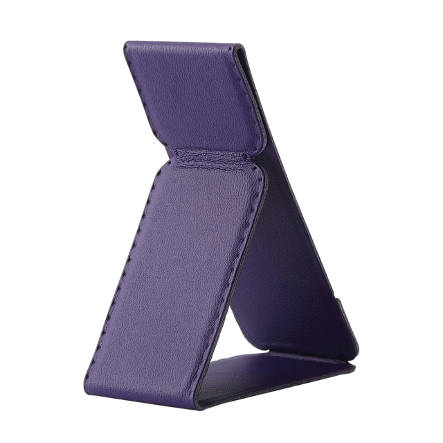 Universal Adhesive Phone Stand - Foldable Magnetic PU Leather Holder, Fits All Phone Models, 24 Colors