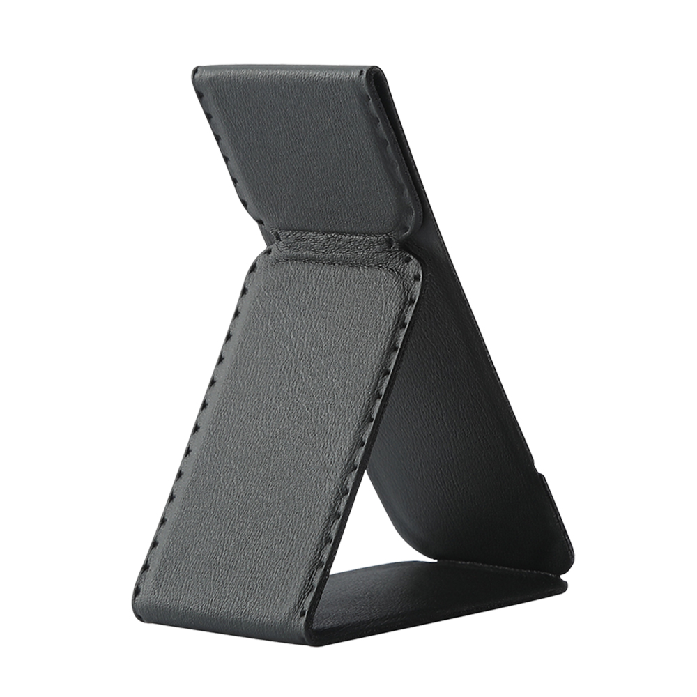Universal Adhesive Phone Stand - Foldable Magnetic PU Leather Holder, Fits All Phone Models, 24 Colors
