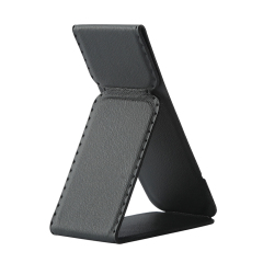 Universal Adhesive Phone Stand - Foldable Magnetic PU Leather Holder, Fits All Phone Models, 24 Colors
