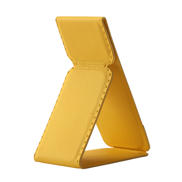 Universal Adhesive Phone Stand - Foldable Magnetic PU Leather Holder, Fits All Phone Models, 24 Colors