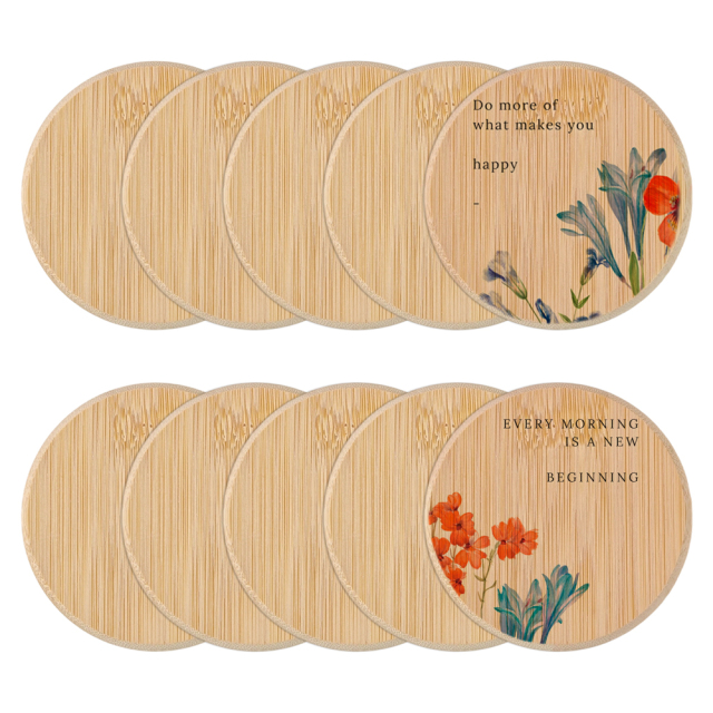 Sublimation Round Bamboo Wood Bottle Opener - Heat Transfer Printable Base Creative Gifts Brands Promotional