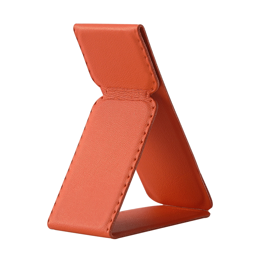 Universal Adhesive Phone Stand - Foldable Magnetic PU Leather Holder, Fits All Phone Models, 24 Colors