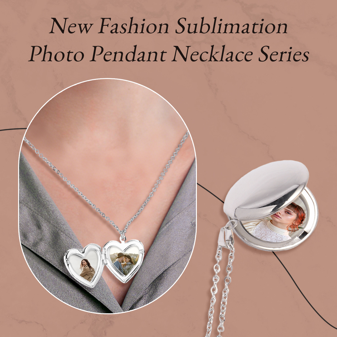 Sublimation Blank Metal Necklace Delicate Jewelry Colors and Shapes Options Personalized Decoration