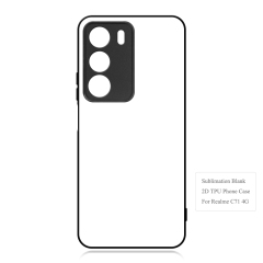 For Realme C63 4G, C65 4G,C75 4G Sublimation Blank Rubber 2D TPU Phone Case Phone Cover