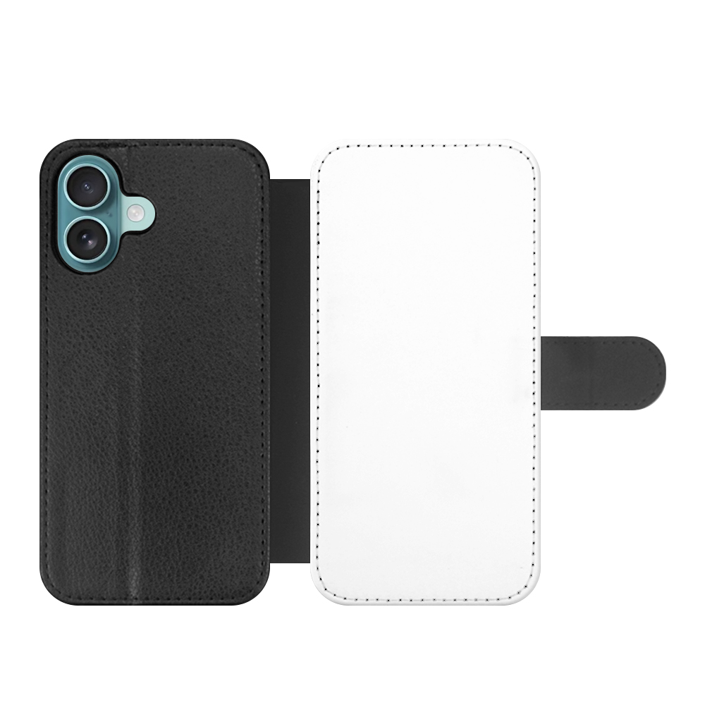 Sublimation Blank PU Leather Flip Phone Case for iPhone 17, 16 Series,iPhone Series TPU Inside Wallet with Card Holder and Stand