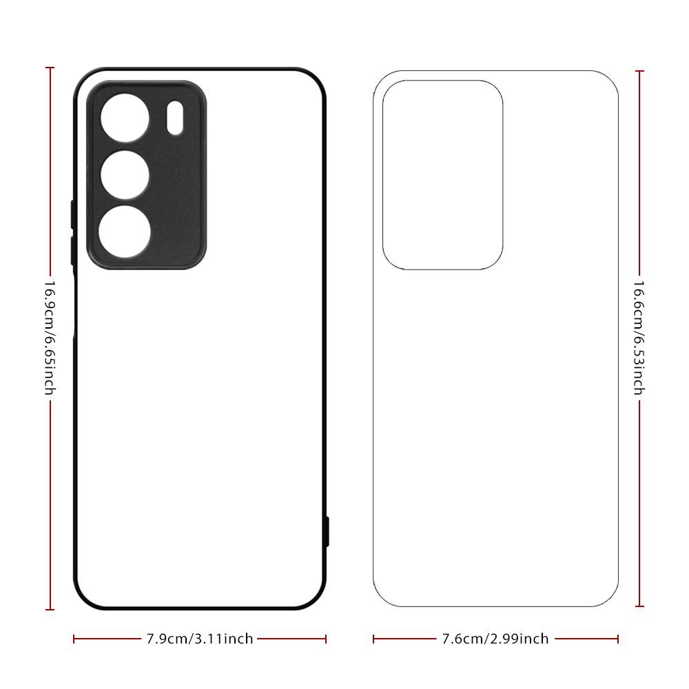 For Realme C63 4G, C65 4G,C75 4G Sublimation Blank Rubber 2D TPU Phone Case Phone Cover