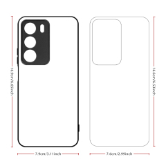 For Realme C63 4G, C65 4G,C75 4G Sublimation Blank Rubber 2D TPU Phone Case Phone Cover